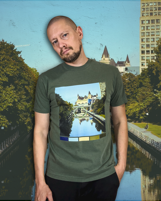 Size M | Château Laurier Rideau Canal View Unisex T-Shirt – Palette Edition