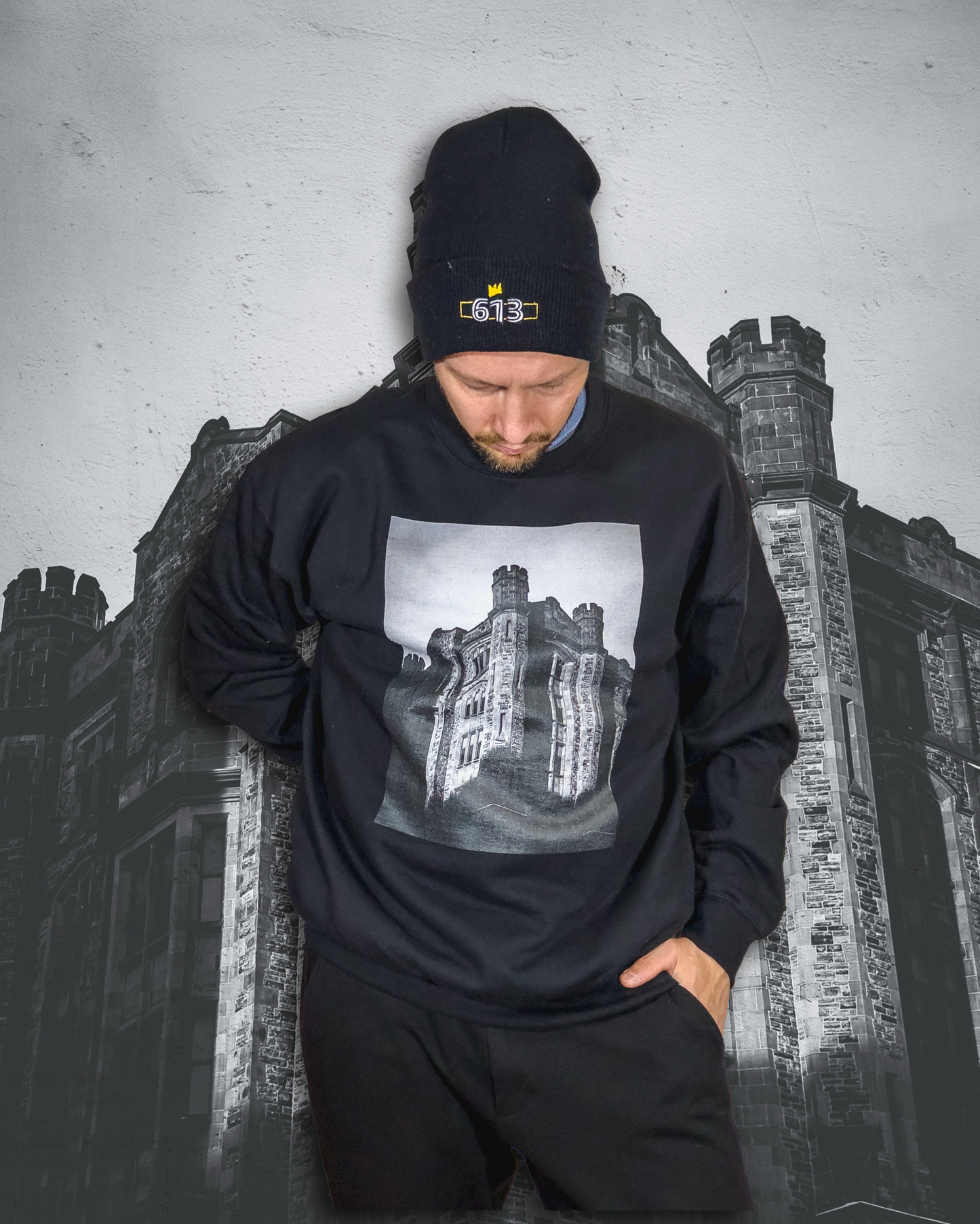 Size L | Connaught Building Gothic Style Unisex Sweatshirt