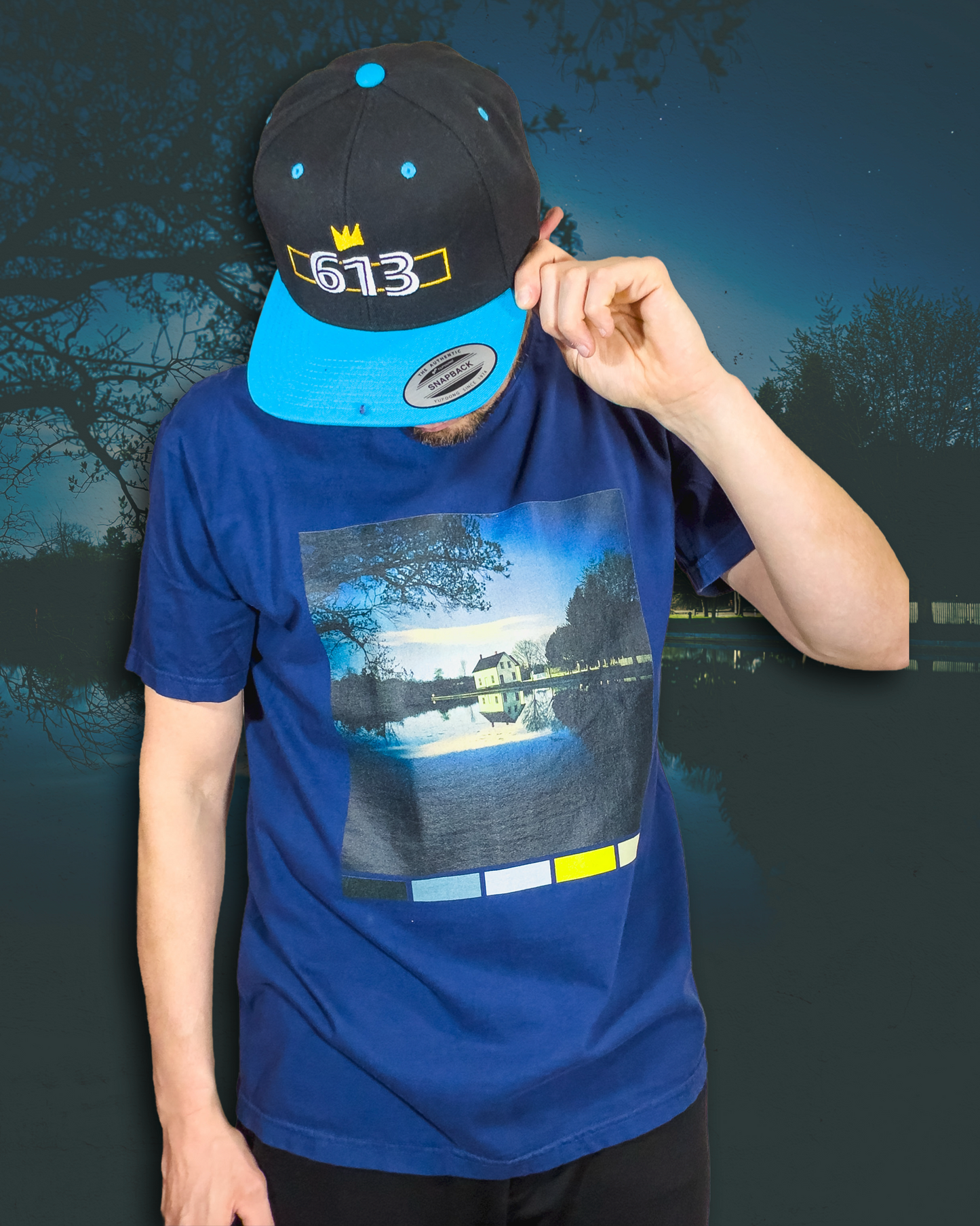 Size L | Rideau Canal House at Night Unisex T-Shirt – Palette Edition