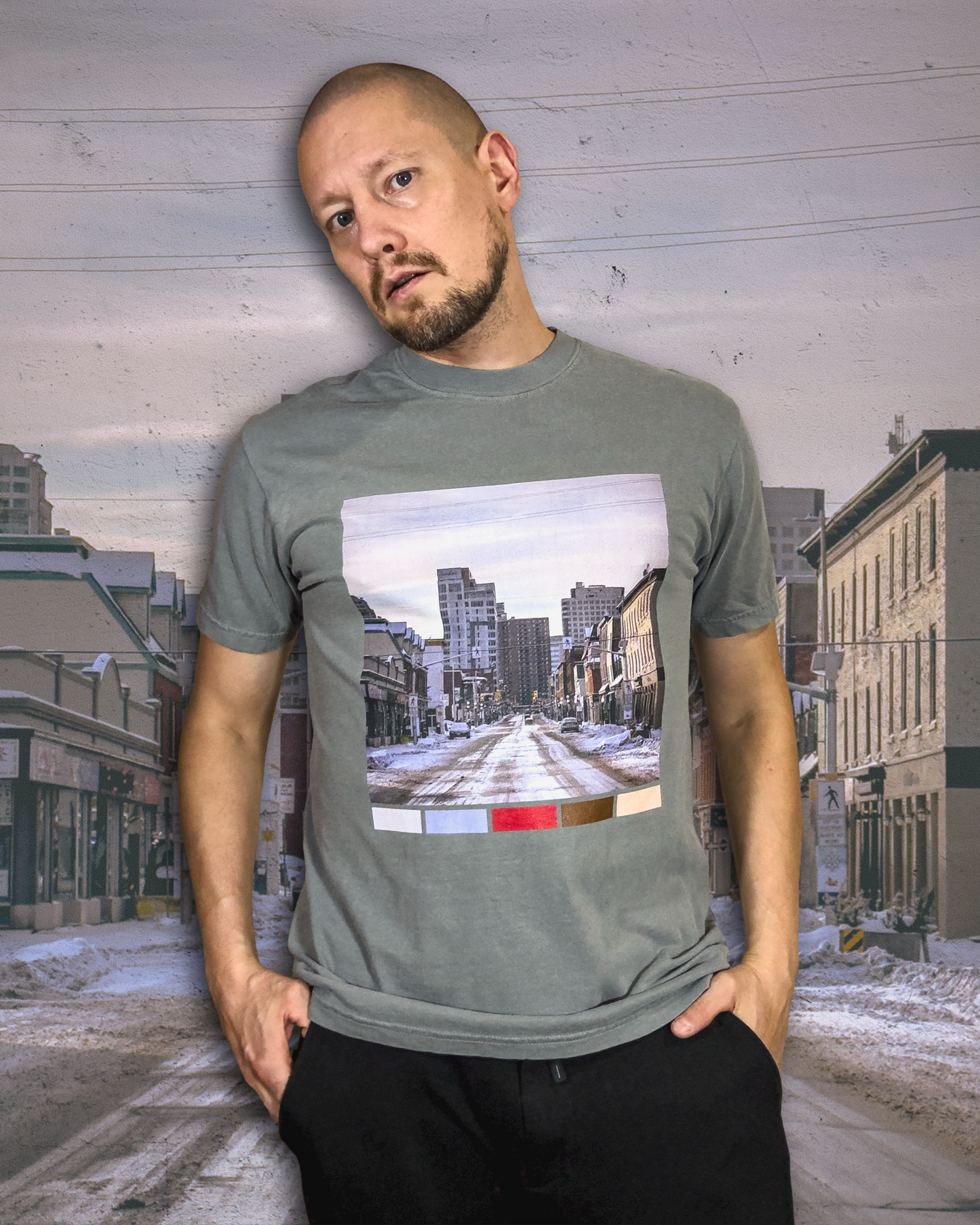 Size L | Dalhousie Street Winter Morning Unisex T-Shirt – Palette Edition