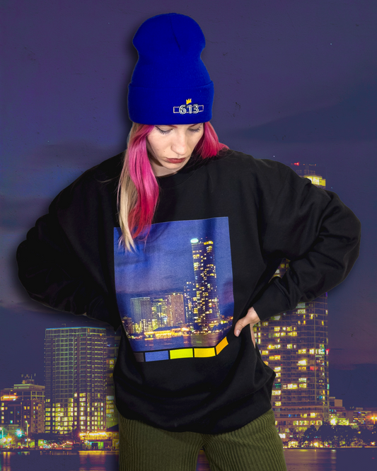 Ottawa Claridge Icon Skyline Night View Unisex Premium Sweatshirt – Palette Edition