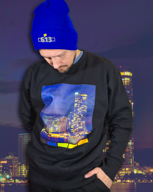 Size L | Claridge Icon Skyline Night View Unisex Premium Sweatshirt – Palette Edition