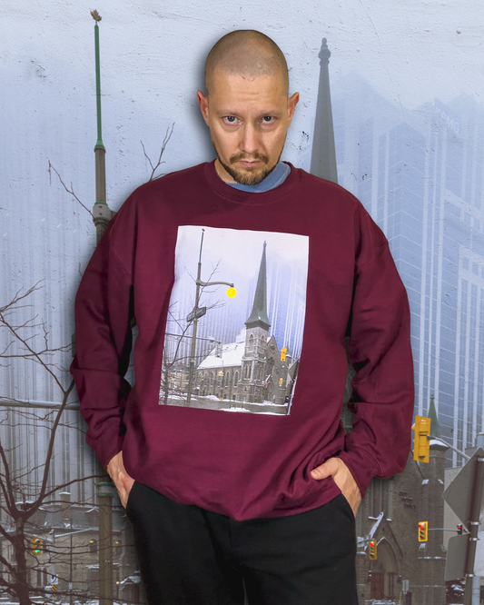 Size XL |  First Baptist Church in Winter Fog Unisex Sweatshirt