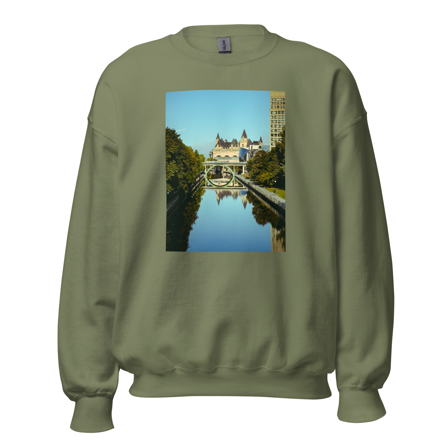 Size M | Château Laurier Rideau Canal View Unisex Sweatshirt